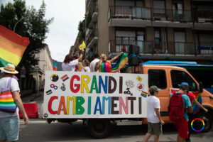 Il primo carro di Lecco Pride 2024